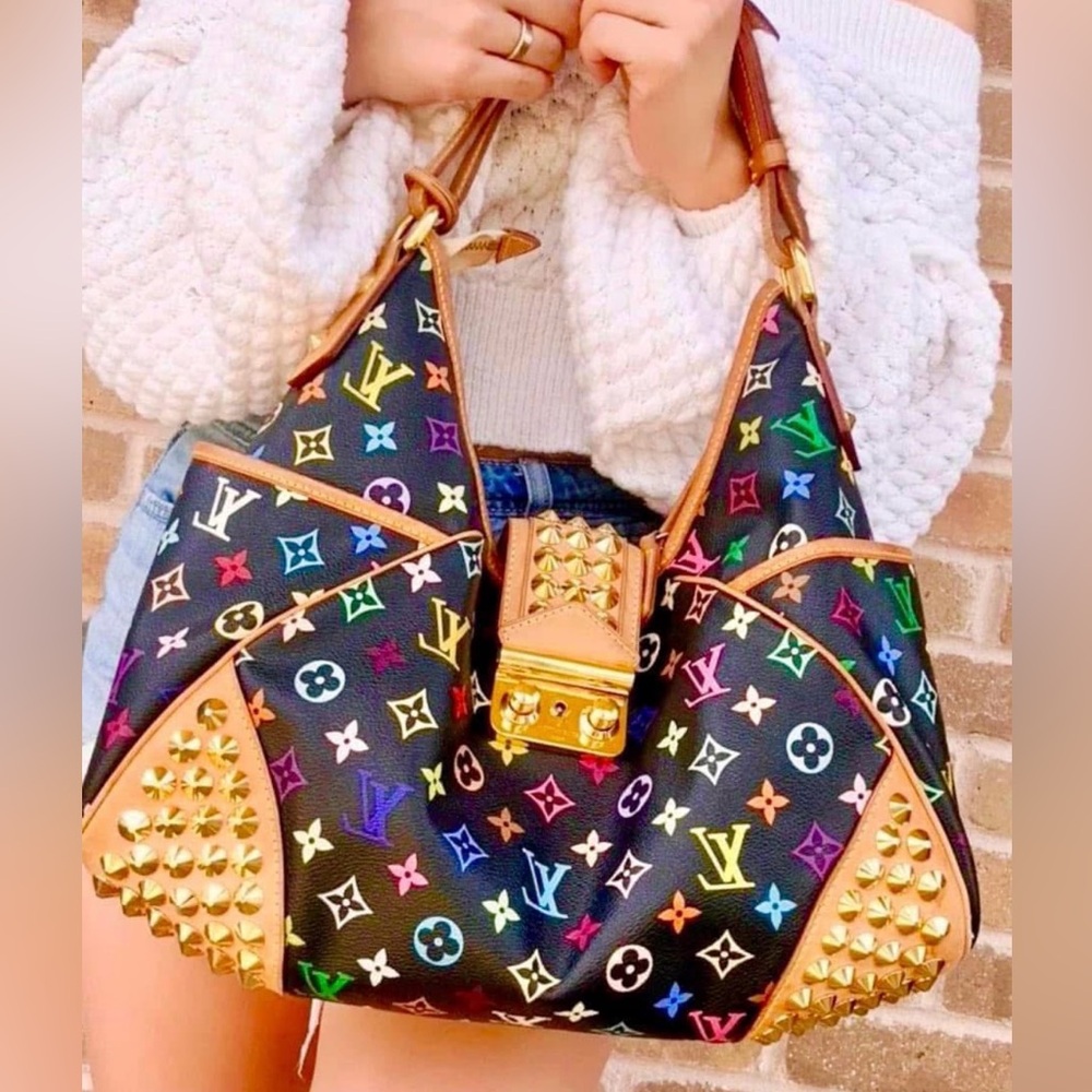 Louis Vuitton Chrissie MM Noir Black Multicolor Limited Edition Shoulder Bag - Picture 14 of 16